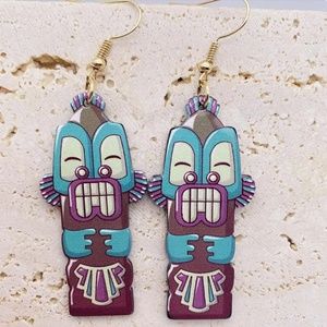 Ethnic Style Cartoon Character Arylic Earrings